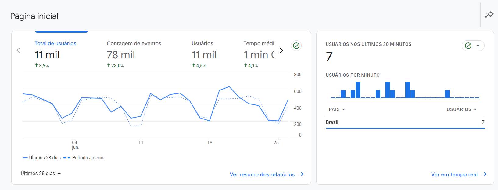 Acompanhamento e análise dos resultados